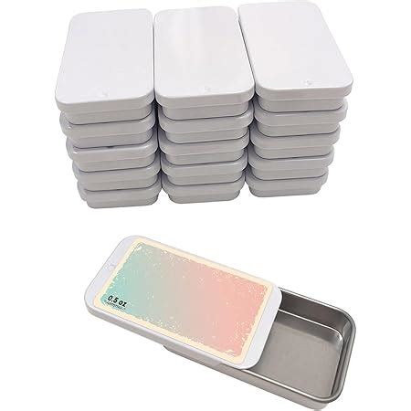 sliding lid metal box lipgloss|Amazon.com: Cubic Ape Slide Top Tin Containers for .